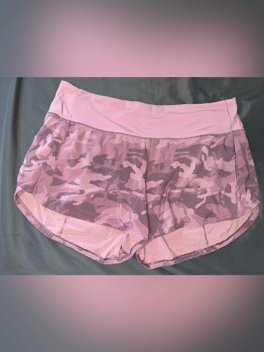 Lululemon purple camo speed up shorts